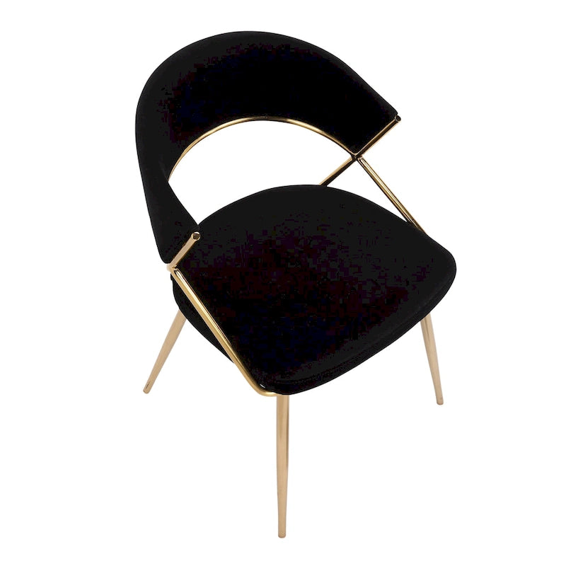 Silver Orchid Tatyana Gold Upholstered Dining Chair (Set of 2)