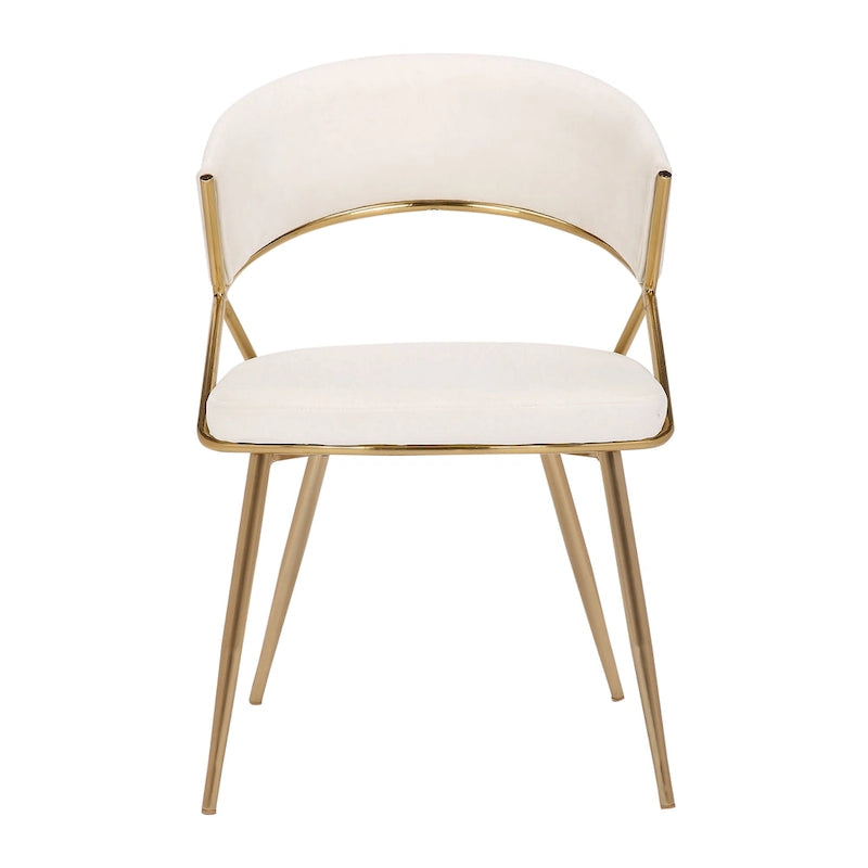 Silver Orchid Tatyana Gold Upholstered Dining Chair (Set of 2)