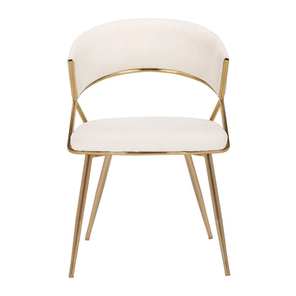 Silver Orchid Tatyana Gold Upholstered Dining Chair (Set of 2)