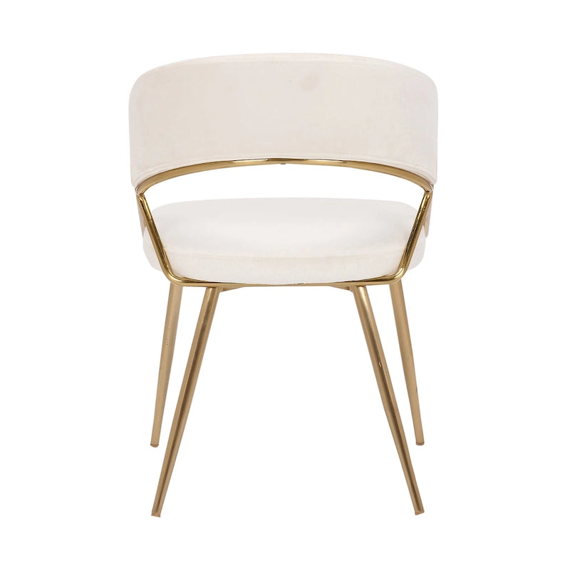Silver Orchid Tatyana Gold Upholstered Dining Chair (Set of 2)