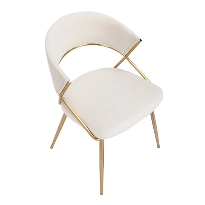 Silver Orchid Tatyana Gold Upholstered Dining Chair (Set of 2)