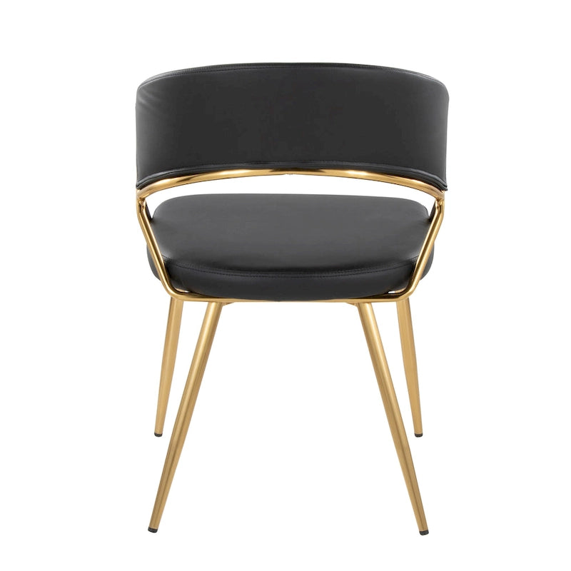 Silver Orchid Tatyana Gold Upholstered Dining Chair (Set of 2)