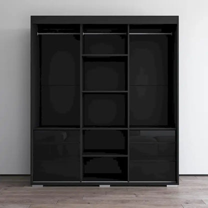 Monaco 3-door Modern 71-inch Wardrobe with Mirror