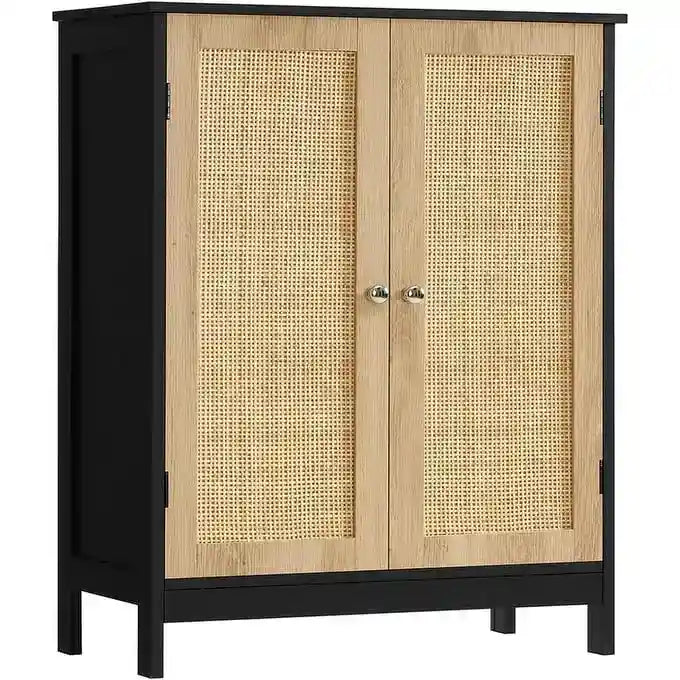 Bathroom Cabinet, Bathroom Storage Cabinet with 2 Doors & 2 Shelves - 11.7D x 23.4W x 31.2H