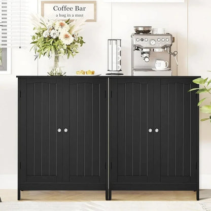 Bathroom Cabinet, Bathroom Storage Cabinet with 2 Doors & 2 Shelves - 11.7D x 23.4W x 31.2H
