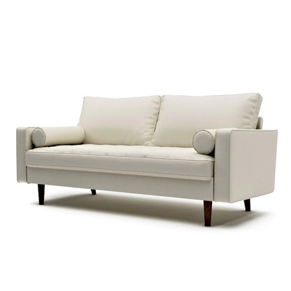 US Pride Faux Leather Mid-century Modern Sofa