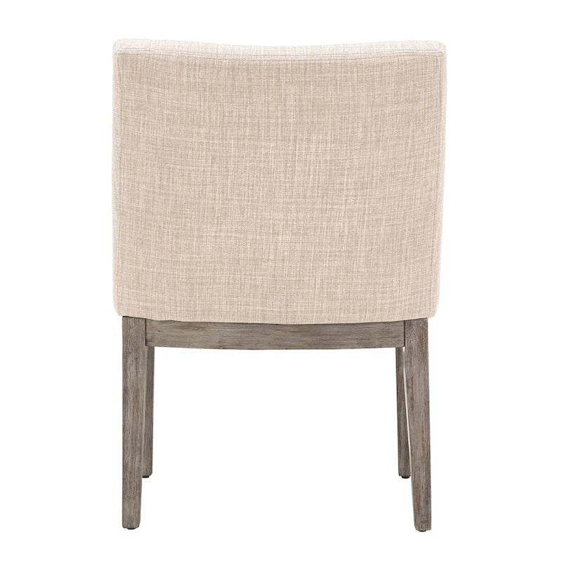 Voyager Button Tufted Slope Arm Linen Dining Chair (Set of 2) by iNSPIRE Q Artisan