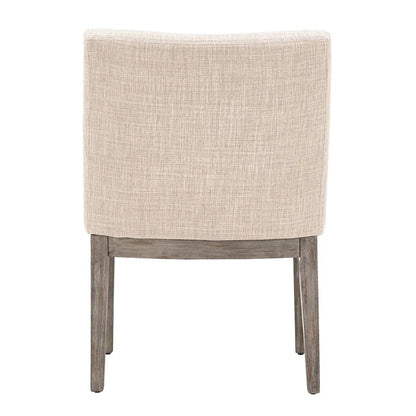 Voyager Button Tufted Slope Arm Linen Dining Chair (Set of 2) by iNSPIRE Q Artisan