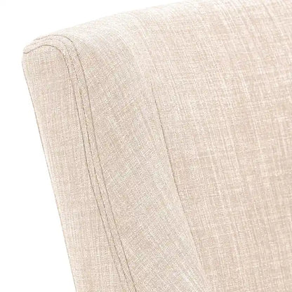 Voyager Button Tufted Slope Arm Linen Dining Chair (Set of 2) by iNSPIRE Q Artisan