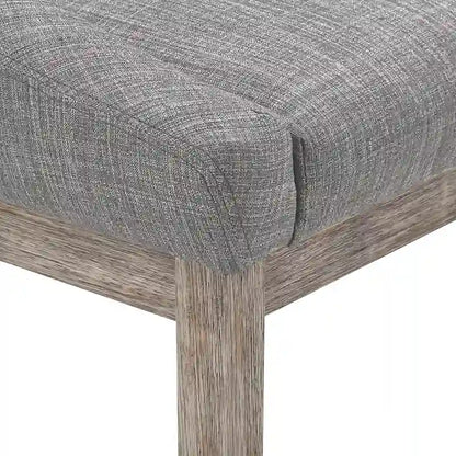 Voyager Button Tufted Slope Arm Linen Dining Chair (Set of 2) by iNSPIRE Q Artisan
