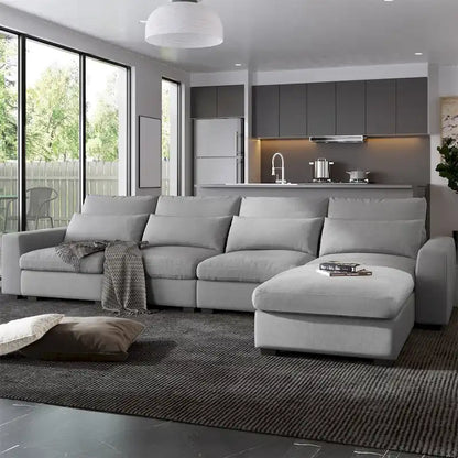 Merax Convertible Sofa Couch with Reversible Chaise