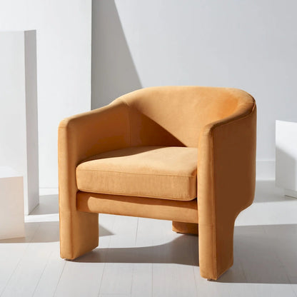SAFAVIEH Couture Evchen Velvet Accent Chair - 30 W x 28 L x 30 H - 30Wx28Dx30H