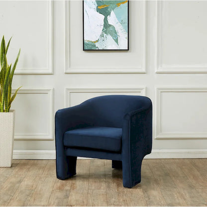 SAFAVIEH Couture Evchen Velvet Accent Chair - 30 W x 28 L x 30 H - 30Wx28Dx30H
