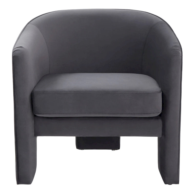 SAFAVIEH Couture Evchen Velvet Accent Chair - 30 W x 28 L x 30 H - 30Wx28Dx30H