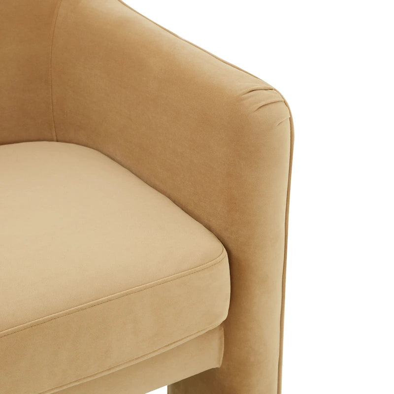 SAFAVIEH Couture Evchen Velvet Accent Chair - 30 W x 28 L x 30 H - 30Wx28Dx30H