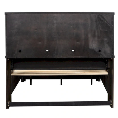 Thornwood Hills Rock Beaten Gray with Saw Cuts Queen Bookcase Bed