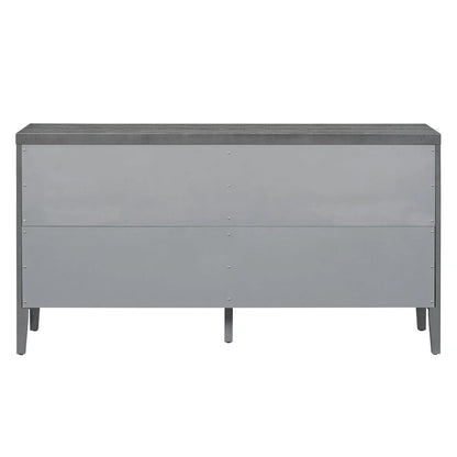 Retro Sideboard door with Circular Groove Design cabinets - N/A