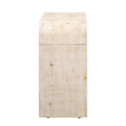 Retro Minimalist Curved Sideboard with Gold Handles - N/A