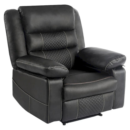 Breathable Leather Massage Recliner Chair Manual Living Room Reclining Sofa