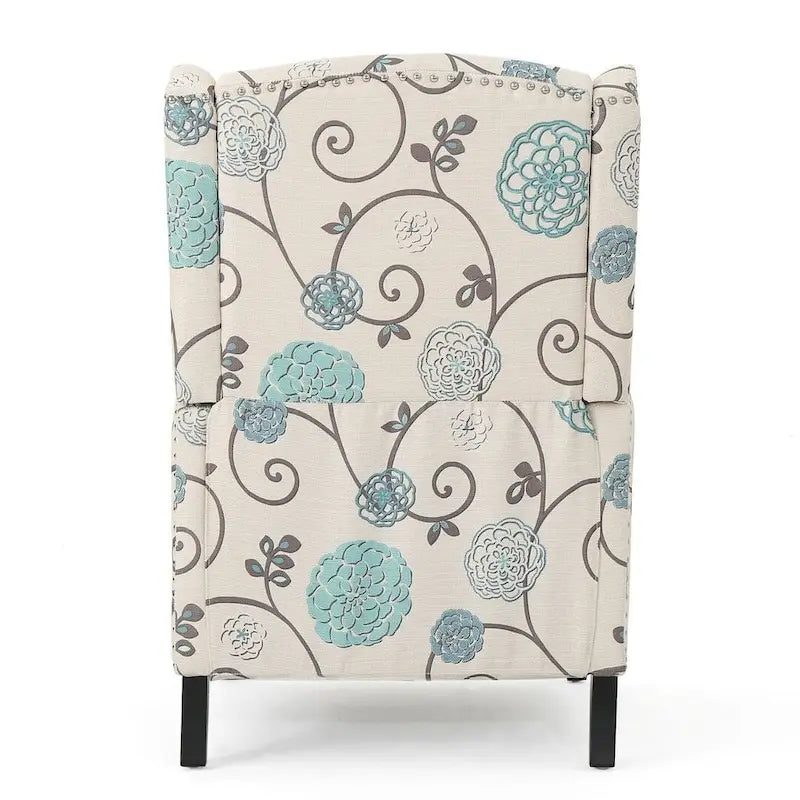 Traditional Fabric Recliner Chairs with Studded Border by Christopher Knight Home
