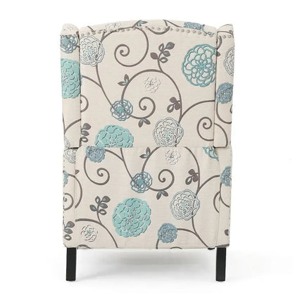 Traditional Fabric Recliner Chairs with Studded Border by Christopher Knight Home
