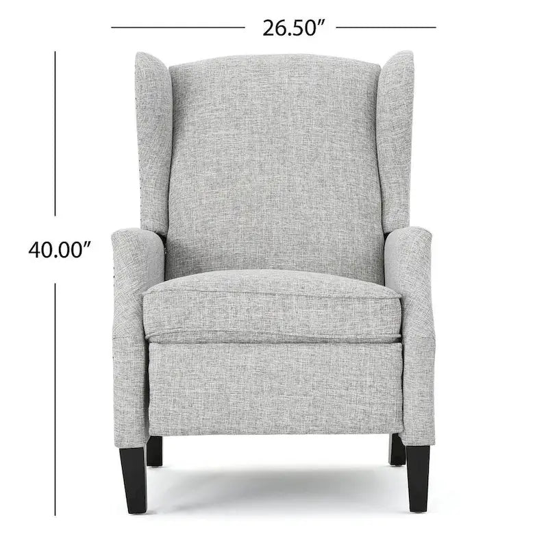 Traditional Fabric Recliner Chairs with Studded Border by Christopher Knight Home