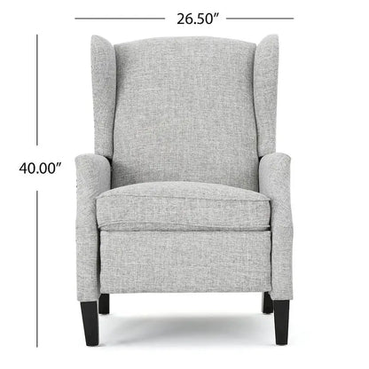 Traditional Fabric Recliner Chairs with Studded Border by Christopher Knight Home