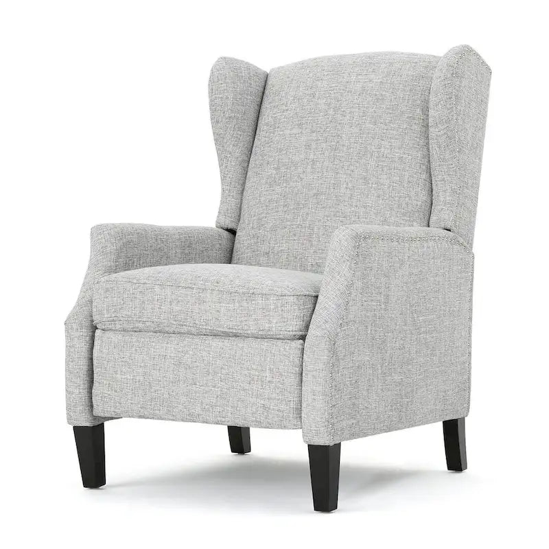 Traditional Fabric Recliner Chairs with Studded Border by Christopher Knight Home