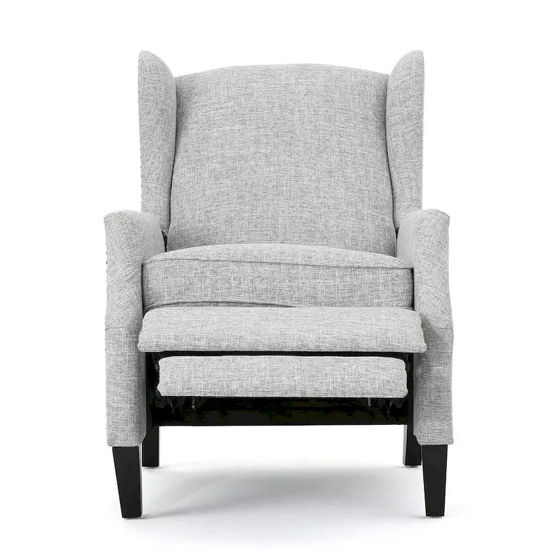 Traditional Fabric Recliner Chairs with Studded Border by Christopher Knight Home