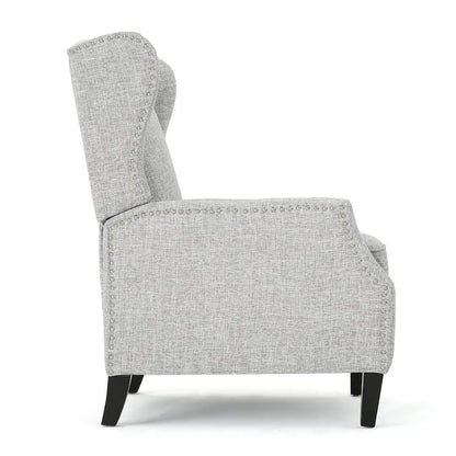 Traditional Fabric Recliner Chairs with Studded Border by Christopher Knight Home