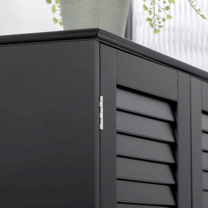 Freestanding Bathroom Linen Cabinet with 2 Cabinets and Countertop, Bathroom Floor Cabinet