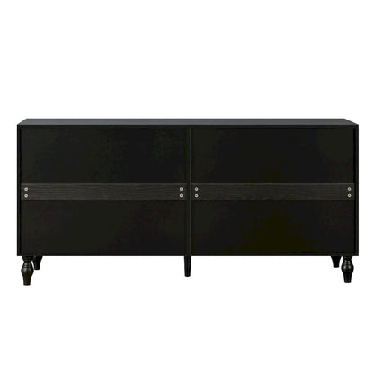 Carved Symmetrical Design Door Sideboard