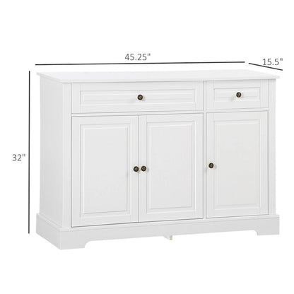 Modern Kitchen Buffet Cabinet with 2 Drawers and Adjustable Shelves
