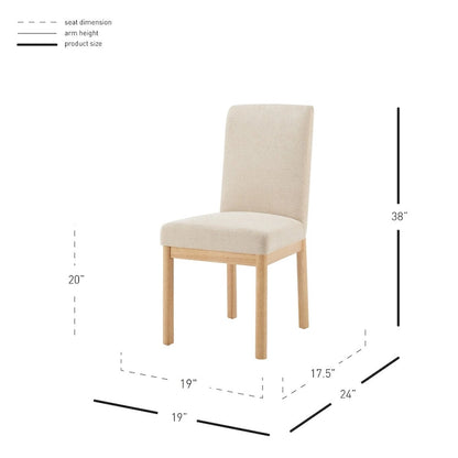 Bloomfield Chenille Low-Back / High-Back Dining Side Chair (Set of 2)