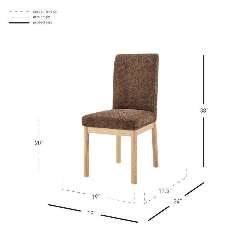 Bloomfield Chenille Low-Back / High-Back Dining Side Chair (Set of 2)