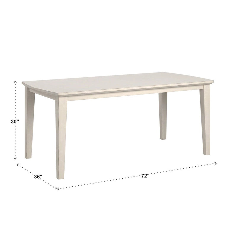 Trani White Finish Table with Wicker Dining Chair Set by iNSPIRE Q Classic