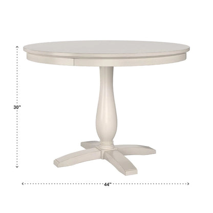 Trani White Finish Table with Wicker Dining Chair Set by iNSPIRE Q Classic