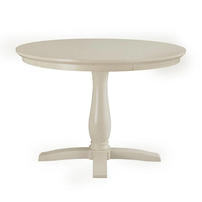Trani White Finish Table with Wicker Dining Chair Set by iNSPIRE Q Classic