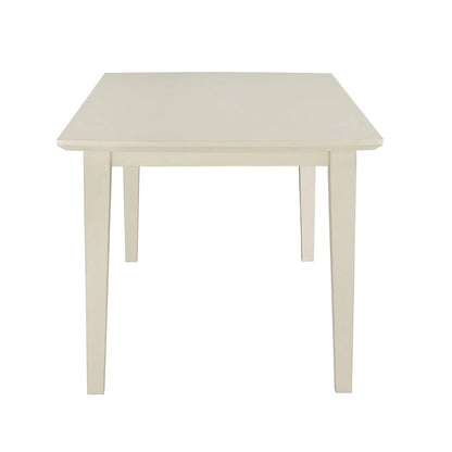 Trani White Finish Table with Wicker Dining Chair Set by iNSPIRE Q Classic