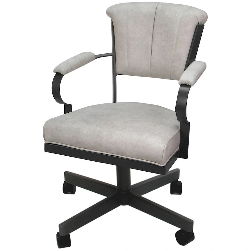 Miami Swivel Metal Caster Chair on Reading Base - 18 High Seat