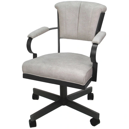 Miami Swivel Metal Caster Chair on Reading Base - 18 High Seat