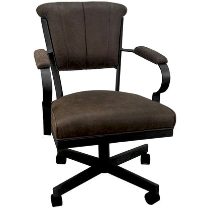 Miami Swivel Metal Caster Chair on Reading Base - 18 High Seat