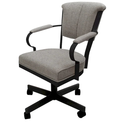 Miami Swivel Metal Caster Chair on Reading Base - 18 High Seat