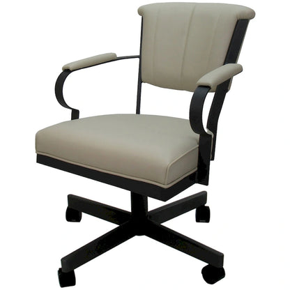 Miami Swivel Metal Caster Chair on Reading Base - 18 High Seat