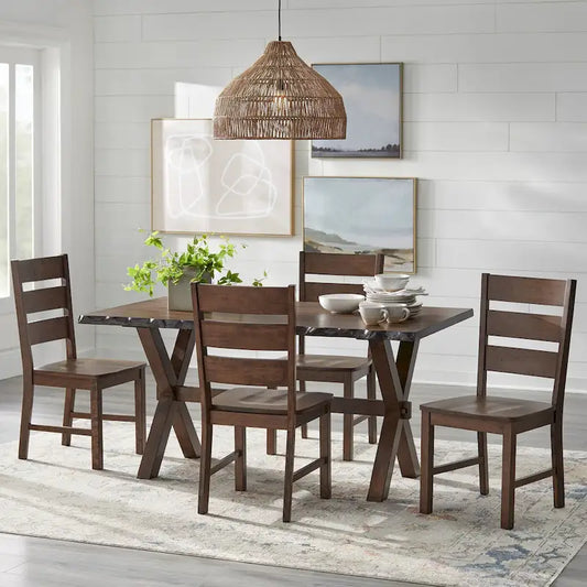 Simple Living Mandeville 5-piece Solid Wood Dining Set