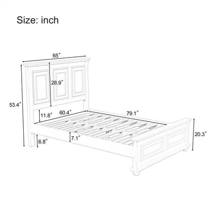 Traditional Town and Country Style Pinewood Vintage Bed Frame