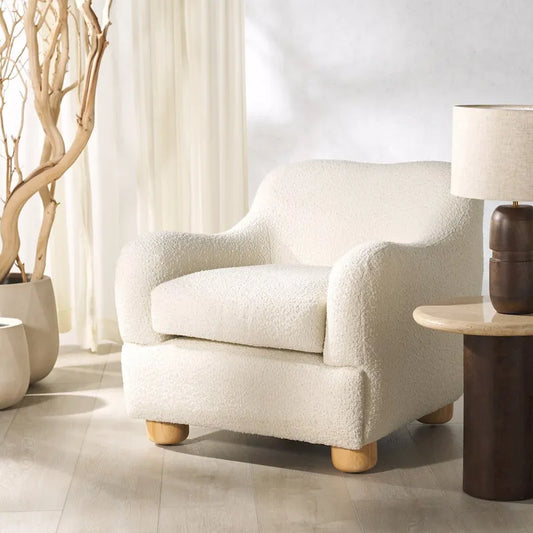 SAFAVIEH Couture Dyanna Boucle Accent Chair - 33Wx35Dx30H