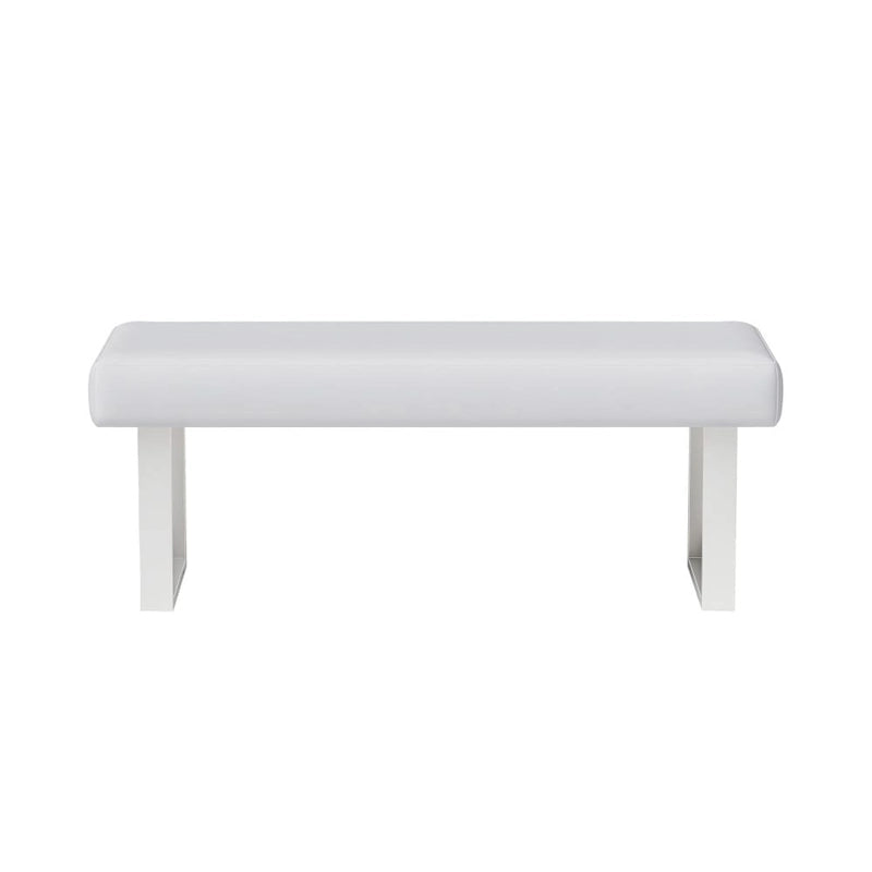 Somette Leah White Dining Bench - Dining Bench