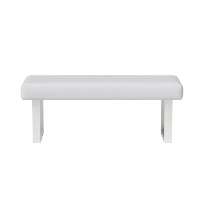 Somette Leah White Dining Bench - Dining Bench