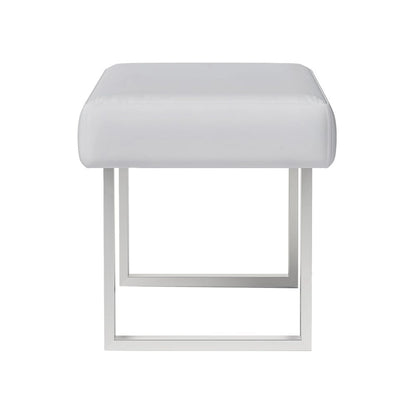 Somette Leah White Dining Bench - Dining Bench